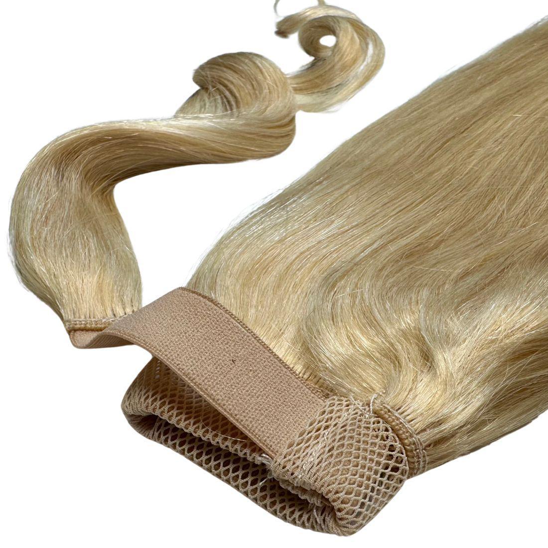 20" Bleach Blonde 100% Human Hair Ponytail Extension - HookedOnBundles Virgin Hair HookedOnBundles Virgin Hair