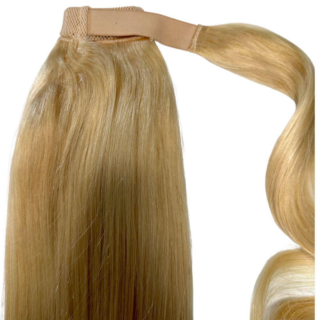 20" Bleach Blonde 100% Human Hair Ponytail Extension - HookedOnBundles Virgin Hair HookedOnBundles Virgin Hair