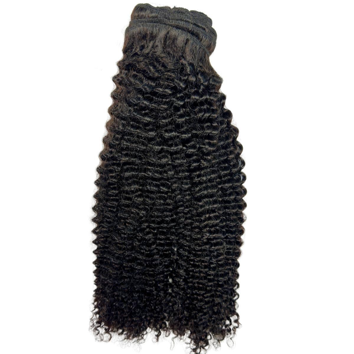Jerry Curl Clip-In 100% Human Hair Extensions HookedOnBundles Virgin Hair