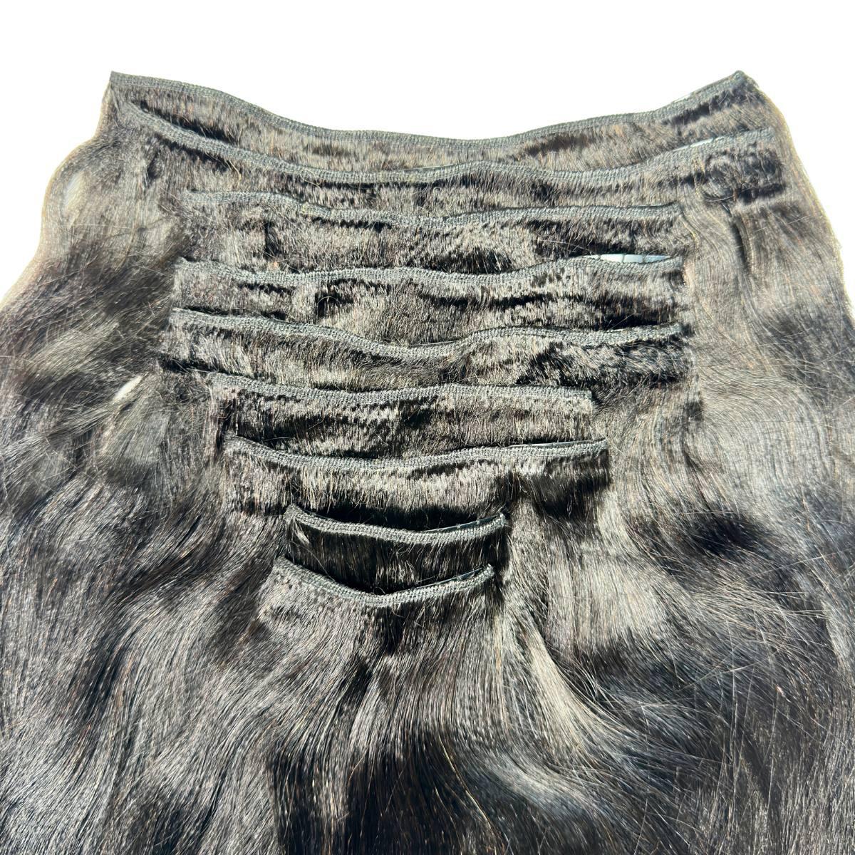 Yaki Straight Clip-In 100% Human Hair  Extensions HookedOnBundles Virgin Hair