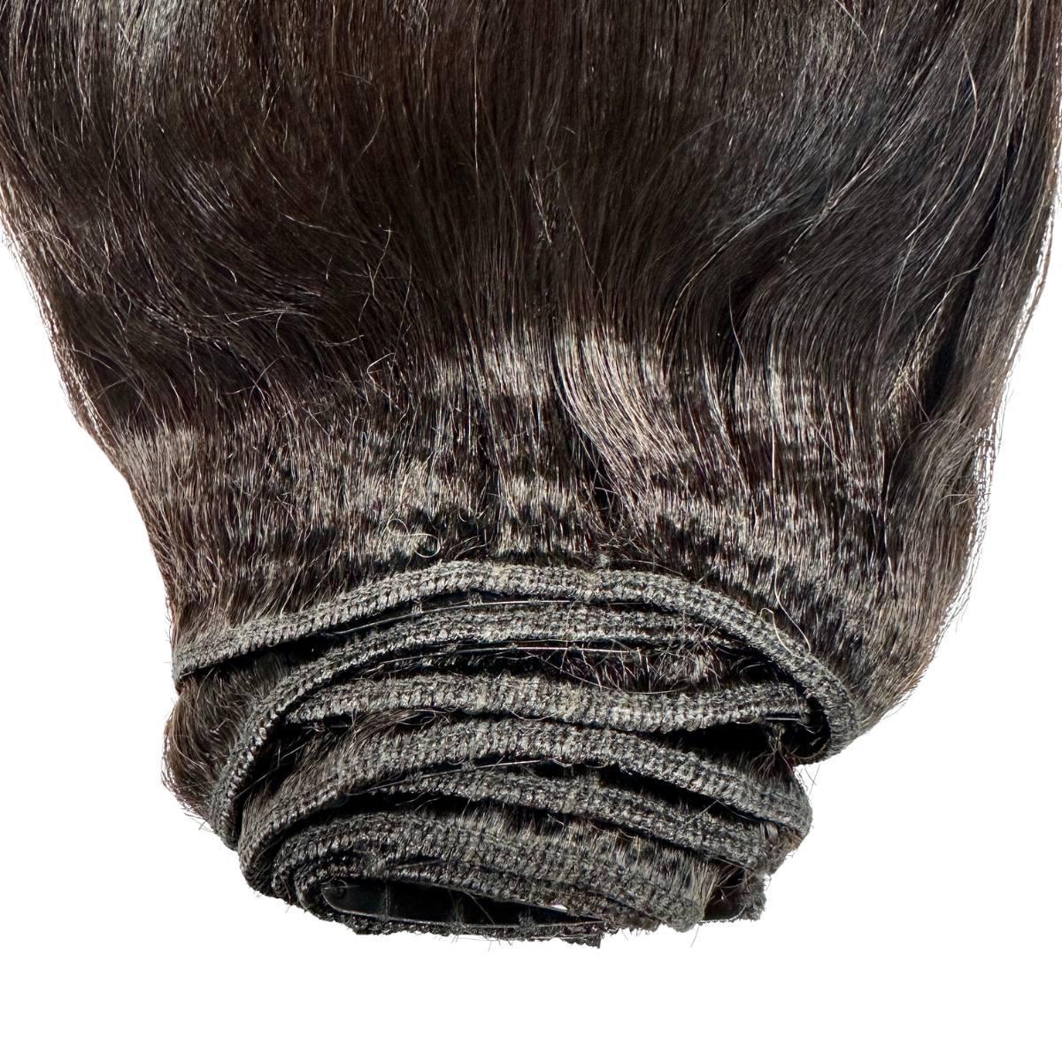 Yaki Straight Clip-In 100% Human Hair  Extensions HookedOnBundles Virgin Hair