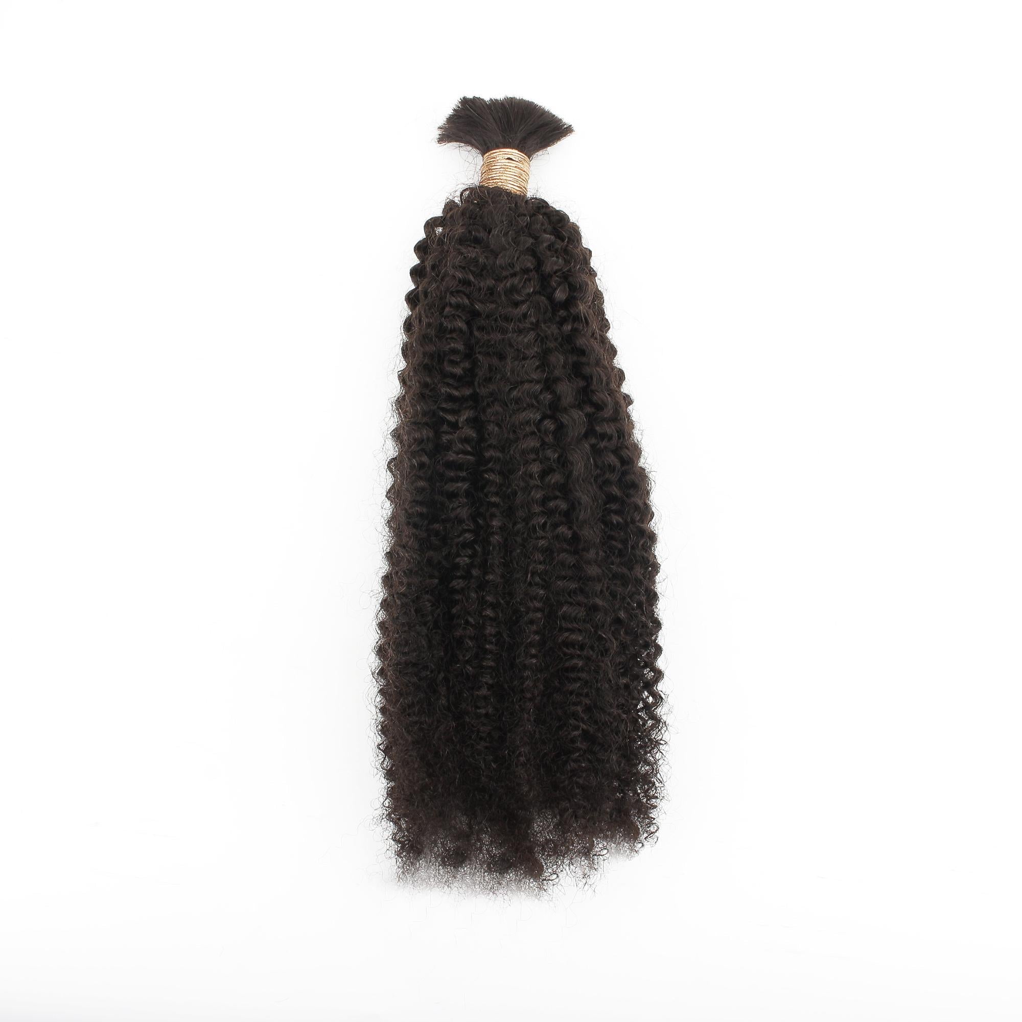 Afro Kinky Bulk 100% Human Braiding Hair - HookedOnBundles Virgin Hair HookedOnBundles Virgin Hair