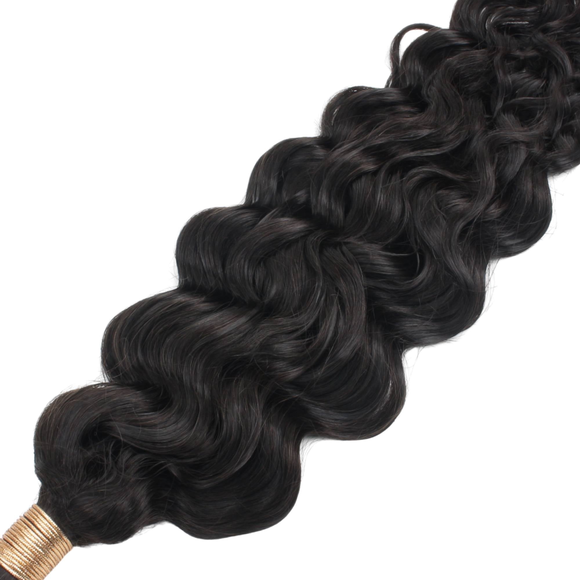 Beach Wave Bulk 100% Human Braiding Hair - HookedOnBundles Virgin Hair HookedOnBundles Virgin Hair