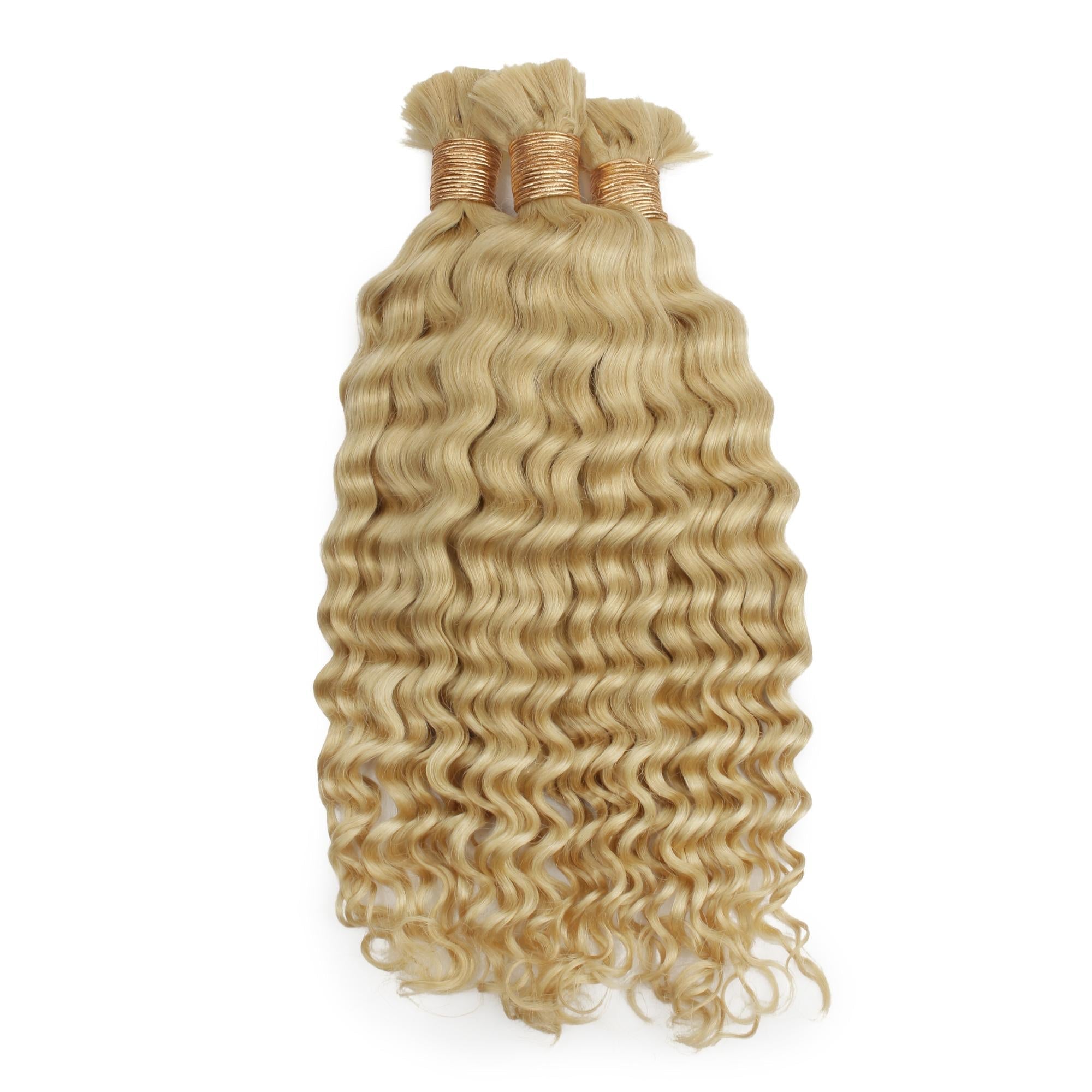 Blonde Deep Wave Bulk 100% Human Braiding Hair - HookedOnBundles Virgin Hair HookedOnBundles Virgin Hair