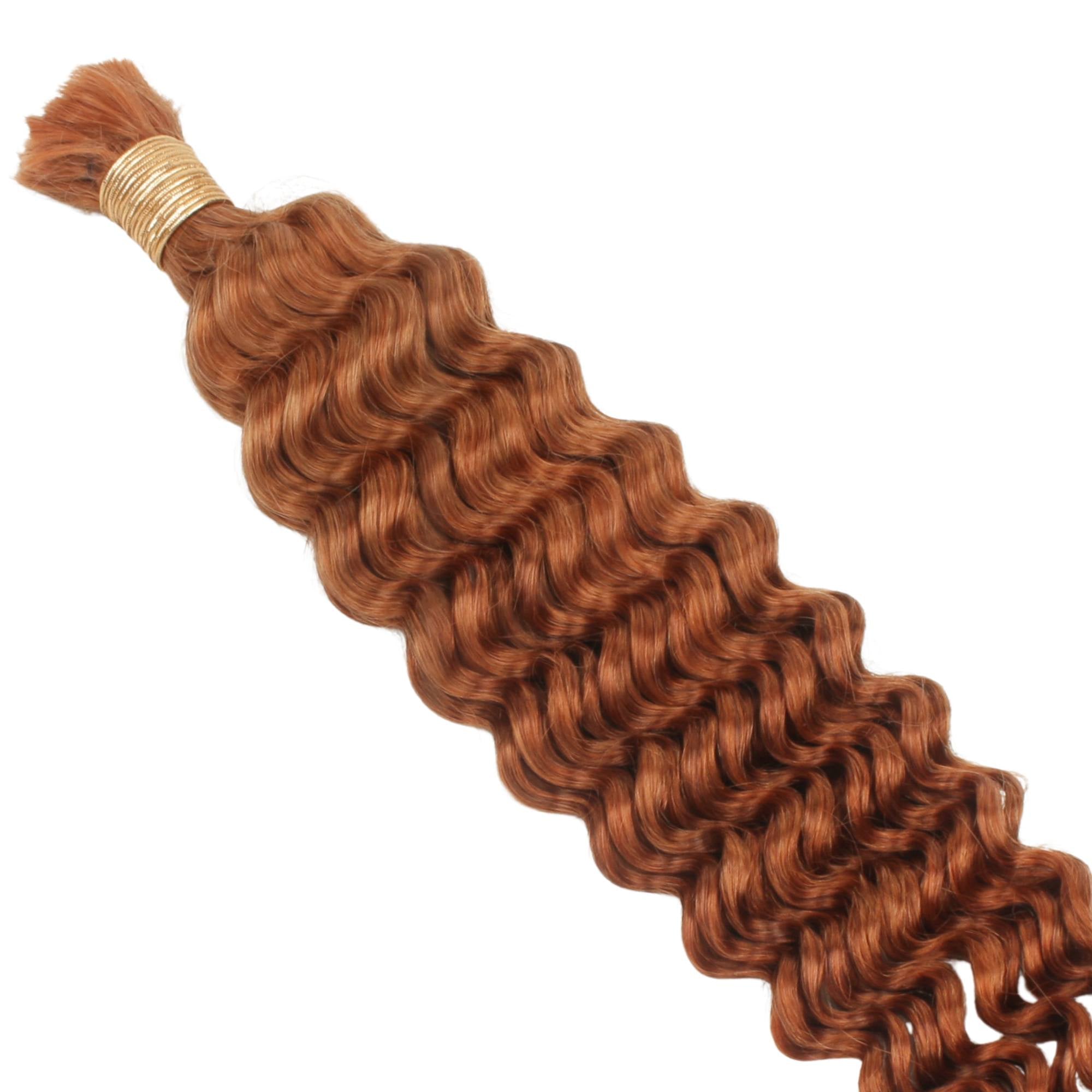 Copper Deep Wave Color 350 Bulk 100% Human Braiding Hair - HookedOnBundles Virgin Hair HookedOnBundles Virgin Hair