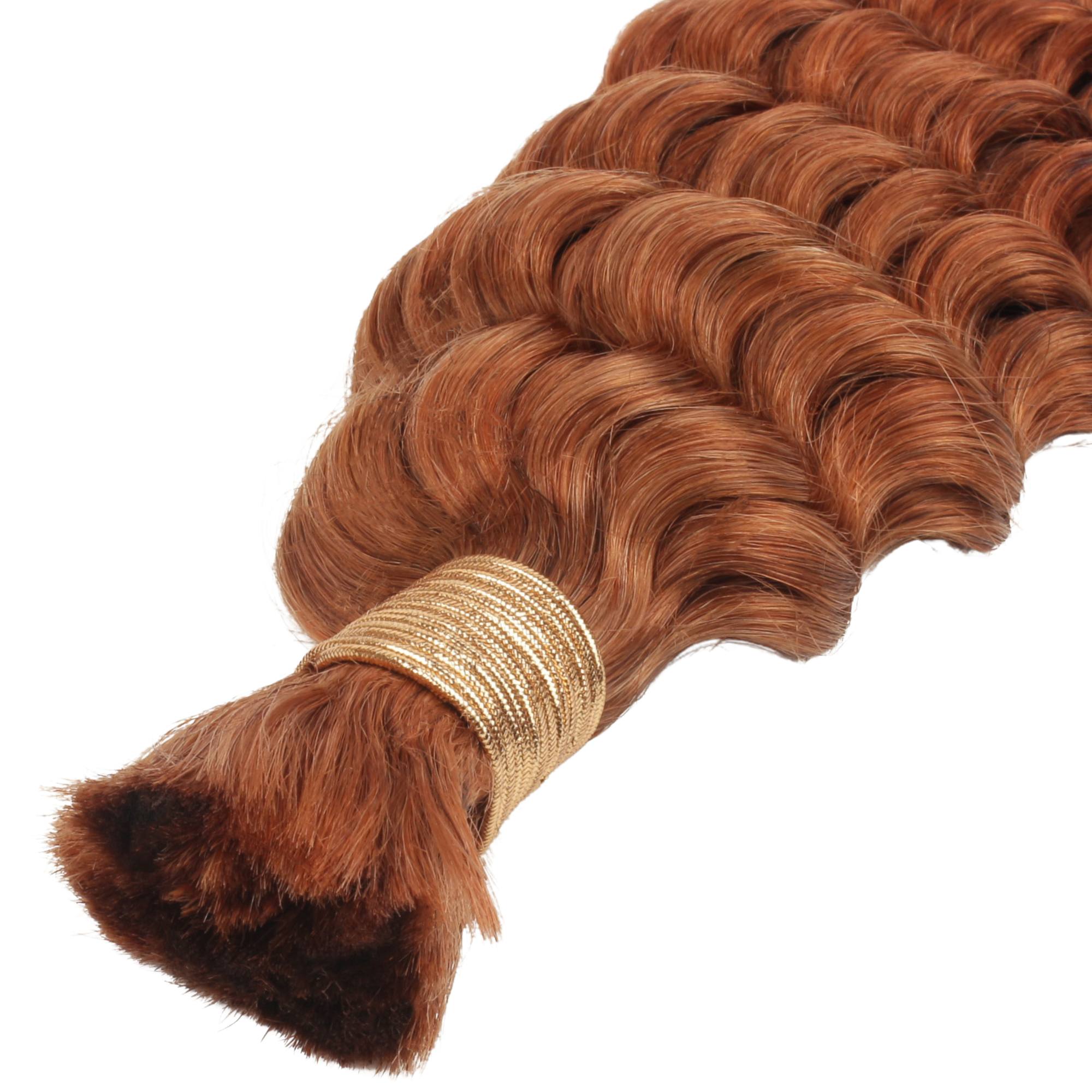 Copper Deep Wave Color 350 Bulk 100% Human Braiding Hair - HookedOnBundles Virgin Hair HookedOnBundles Virgin Hair