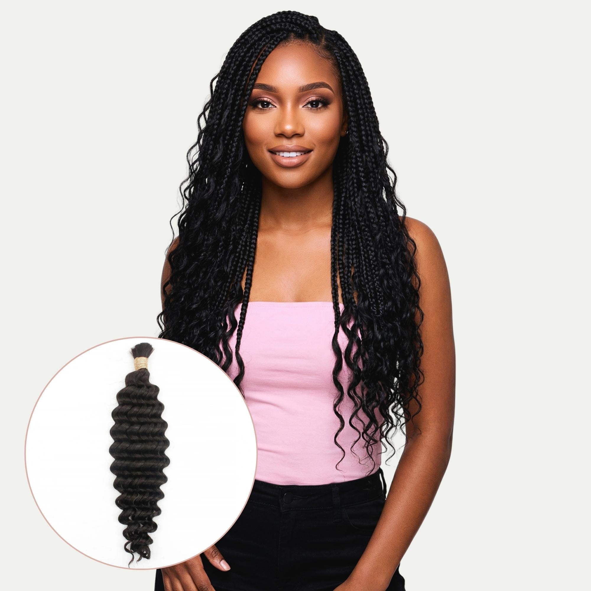Deep Wave Bulk 100% Human Braiding Hair - HookedOnBundles Virgin Hair HookedOnBundles Virgin Hair