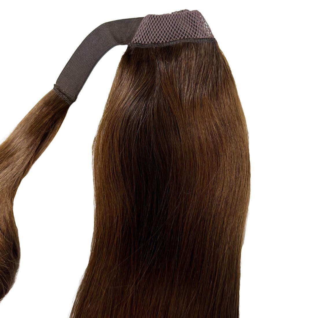 20" Dark Brown Human Hair Ponytail Extension packaging - HookedOnBundles HookedOnBundles Virgin Hair