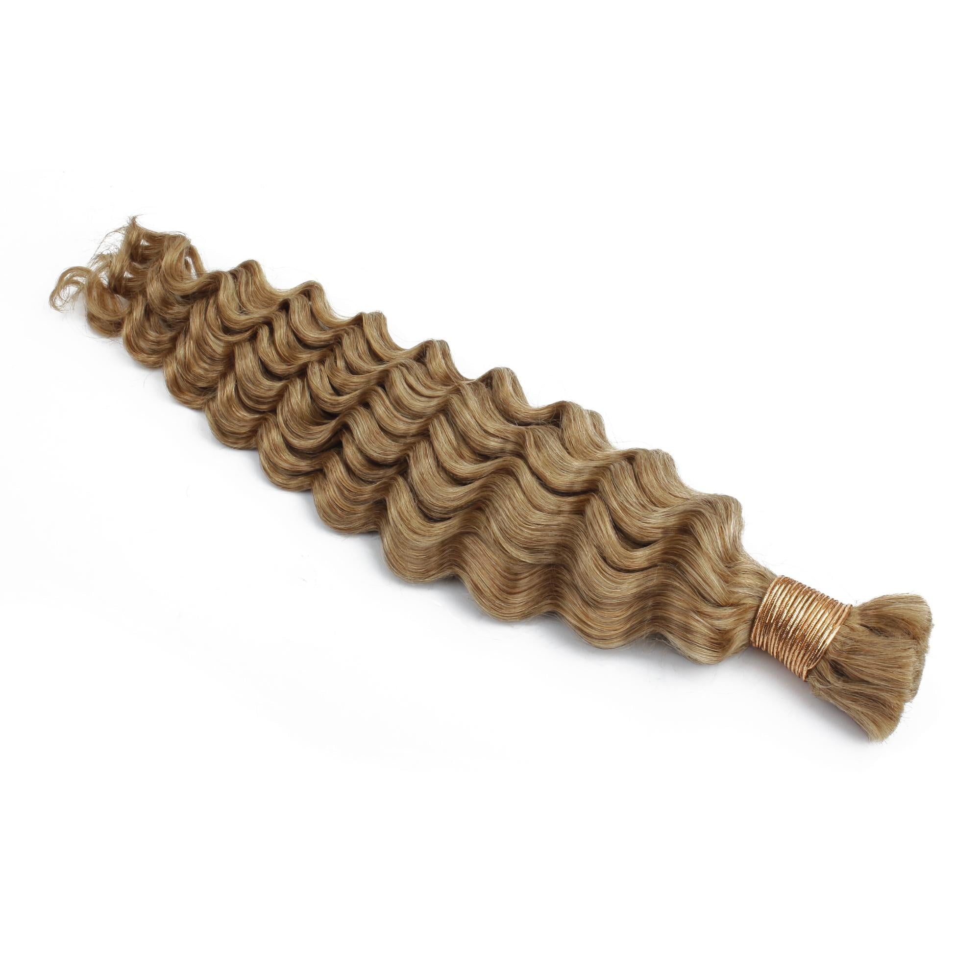 Honey Blonde Deep Wave 27 Bulk 100% Human Braiding Hair - HookedOnBundles Virgin Hair HookedOnBundles Virgin Hair