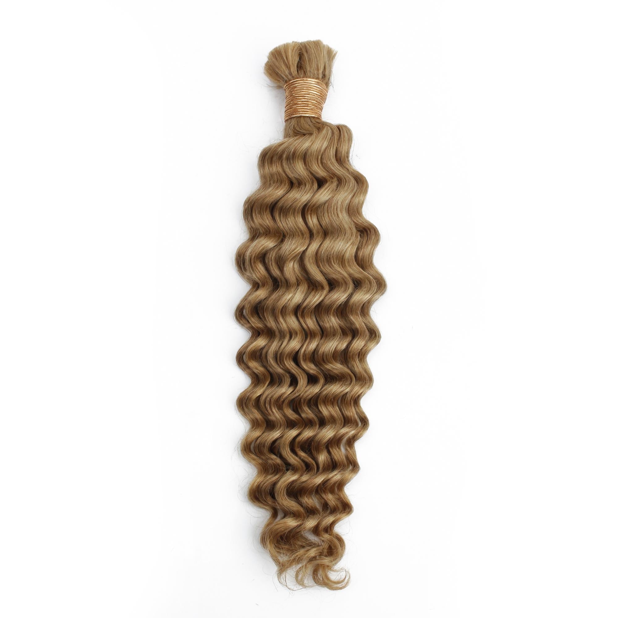 Honey Blonde Deep Wave 27 Bulk 100% Human Braiding Hair - HookedOnBundles Virgin Hair HookedOnBundles Virgin Hair
