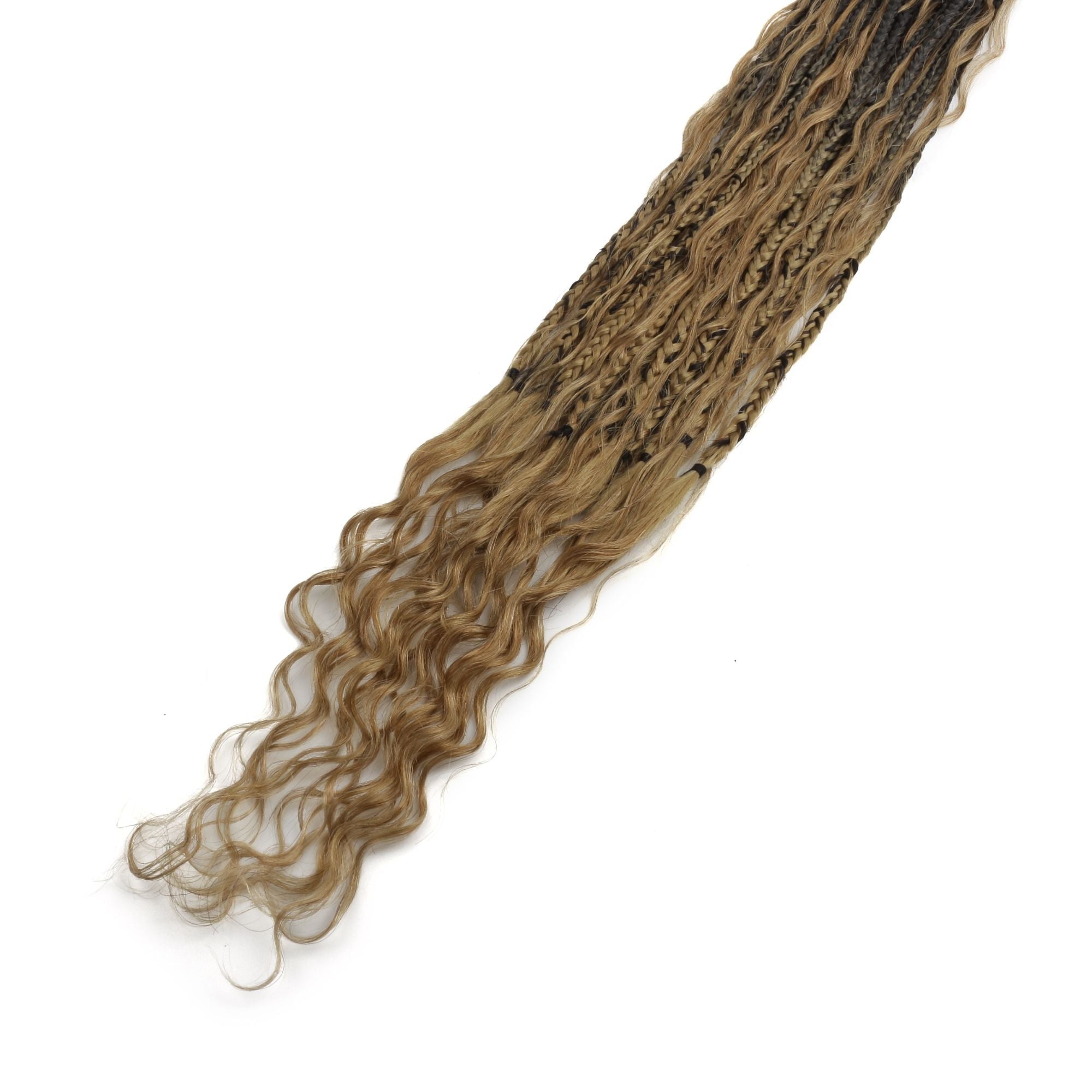 Honey Blonde Ombre Deep Wave Boho Braids with Human Hair Blend - HookedOnBundles Virgin Hair HookedOnBundles Virgin Hair