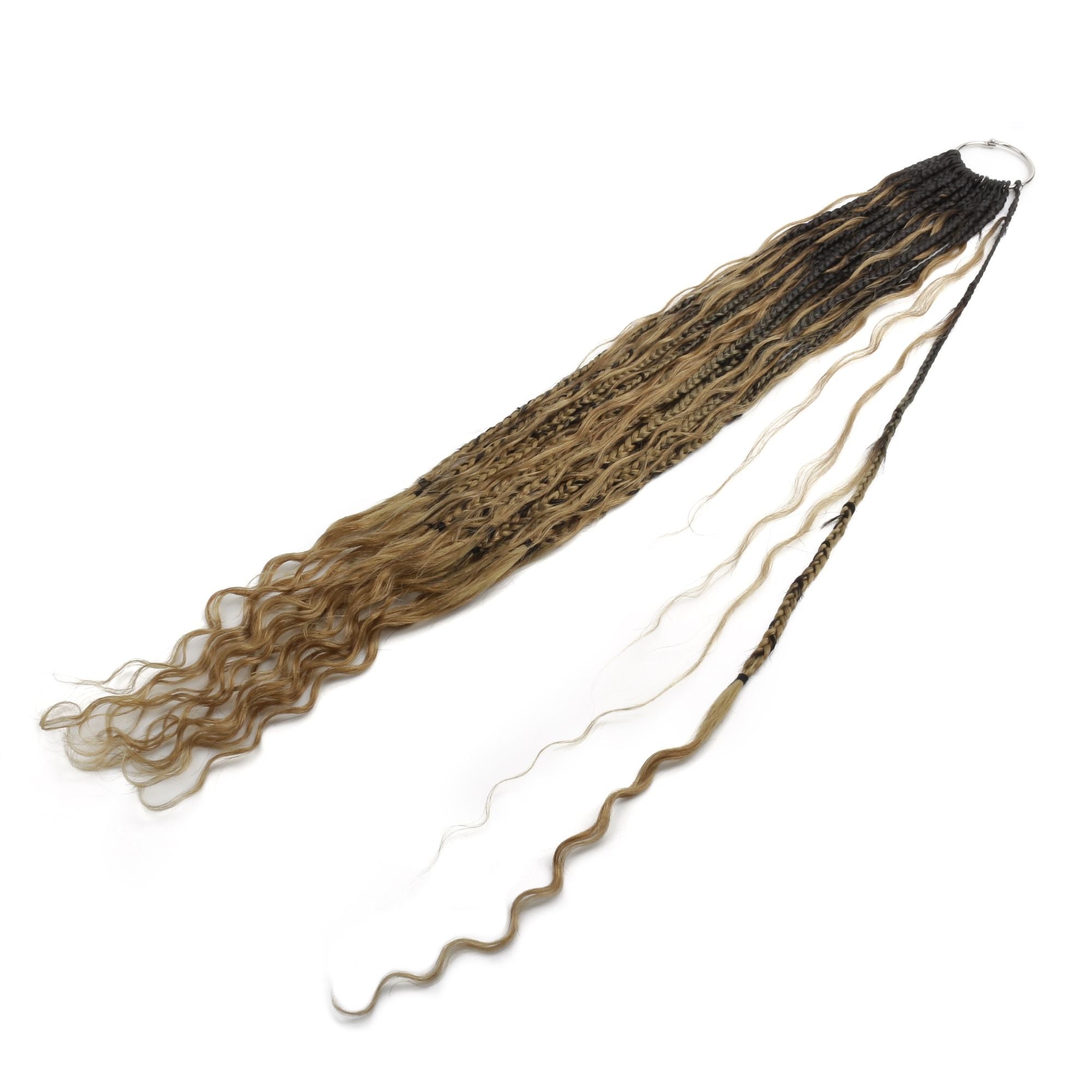 Honey Blonde Ombre Deep Wave Boho Braids with Human Hair Blend - HookedOnBundles Virgin Hair HookedOnBundles Virgin Hair