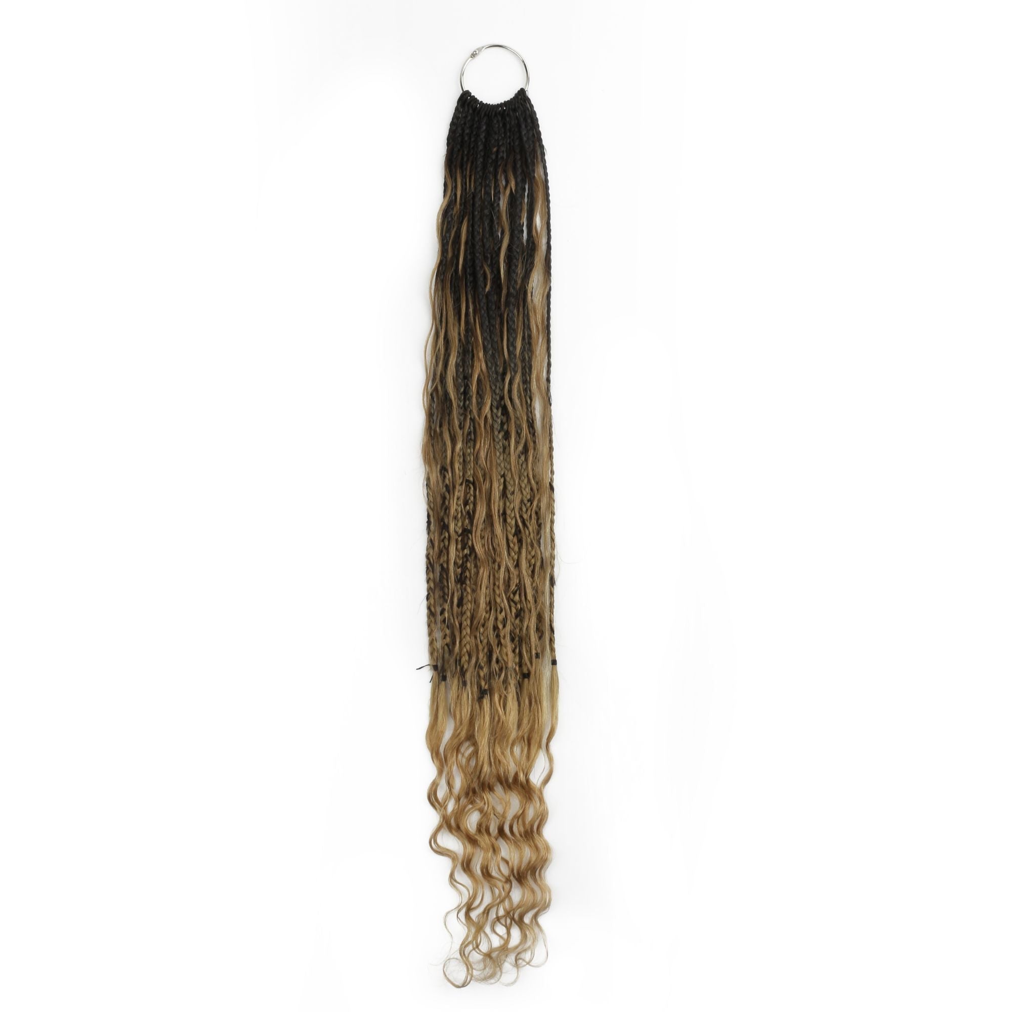 Honey Blonde Ombre Deep Wave Boho Braids with Human Hair Blend - HookedOnBundles Virgin Hair HookedOnBundles Virgin Hair