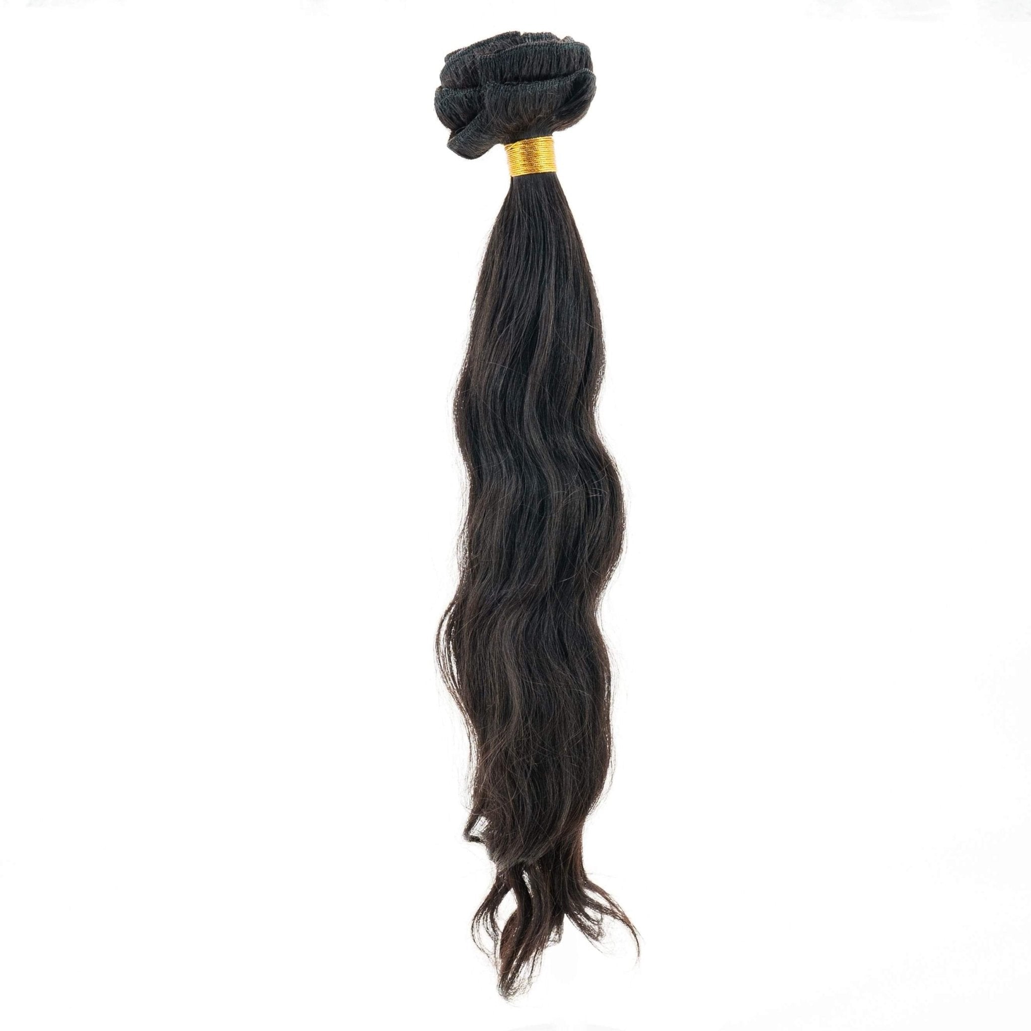 Indian Curly Natural Black Clip-in 100% Human Hair Extensions - HookedOnBundles Virgin Hair HookedOnBundles Virgin Hair