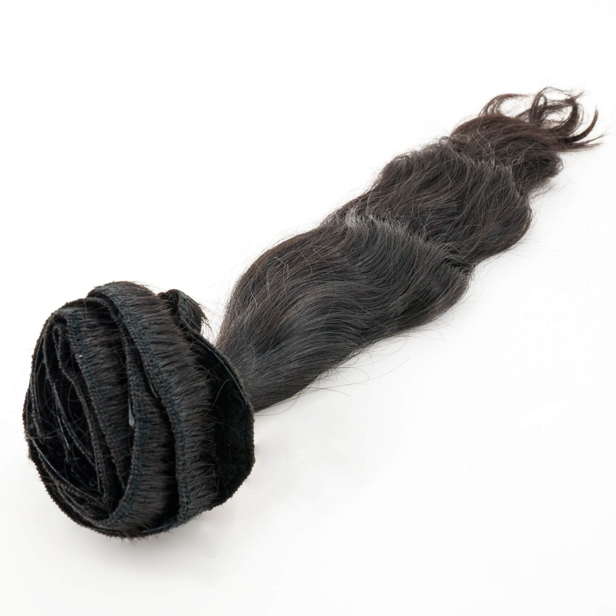 Indian Wavy Natural Black Clip-In 100% Human Hair Extensions - HookedOnBundles Virgin Hair HookedOnBundles Virgin Hair
