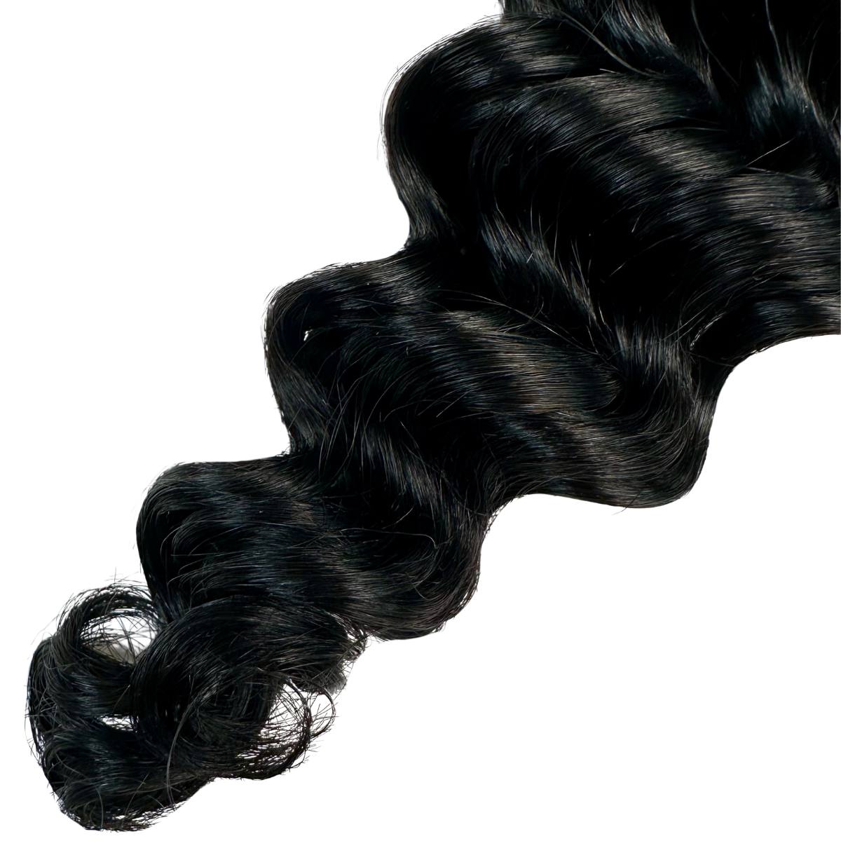 Jet Black Deep Wave Bulk 100% Human Braiding Hair - HookedOnBundles Virgin Hair HookedOnBundles Virgin Hair