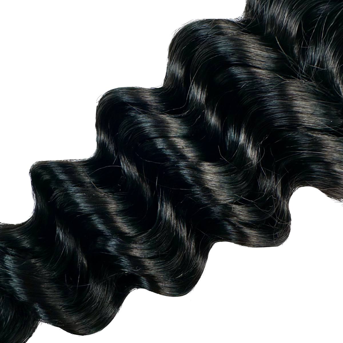 Jet Black Deep Wave Bulk 100% Human Braiding Hair - HookedOnBundles Virgin Hair HookedOnBundles Virgin Hair
