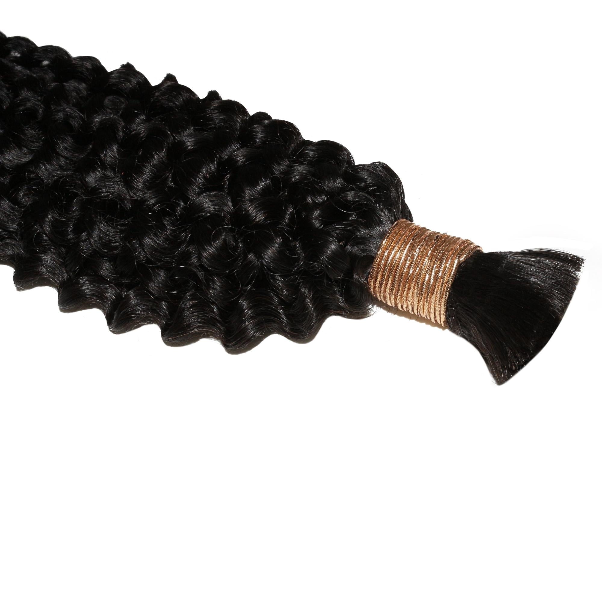 Kinky Curly Bulk 100% Human Braiding Hair - HookedOnBundles Virgin Hair HookedOnBundles Virgin Hair