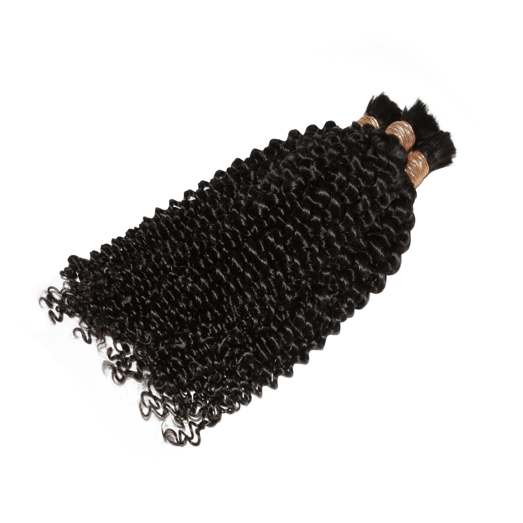 Kinky Curly Bulk 100% Human Braiding Hair - HookedOnBundles Virgin Hair HookedOnBundles Virgin Hair