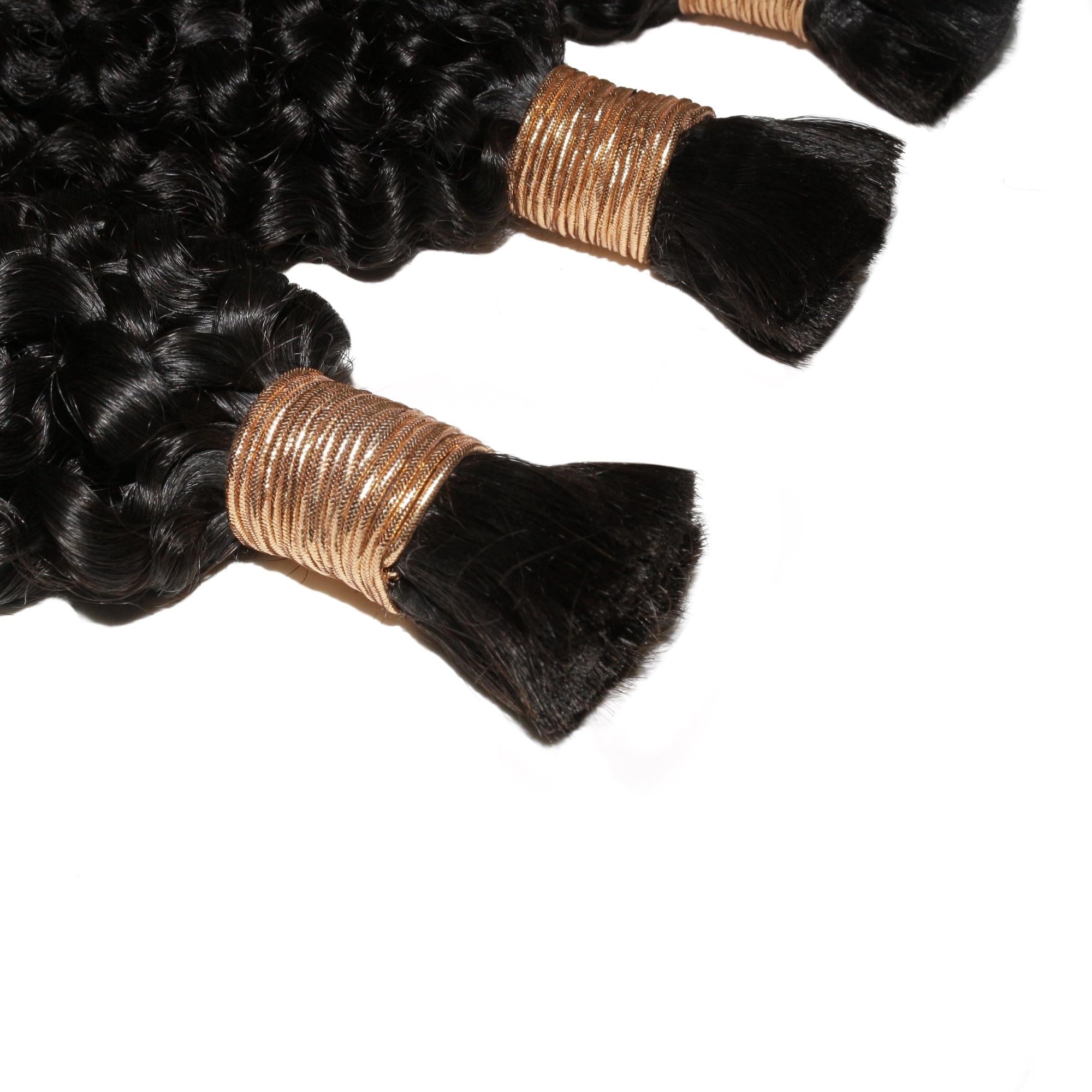 Kinky Curly Bulk 100% Human Braiding Hair - HookedOnBundles Virgin Hair HookedOnBundles Virgin Hair