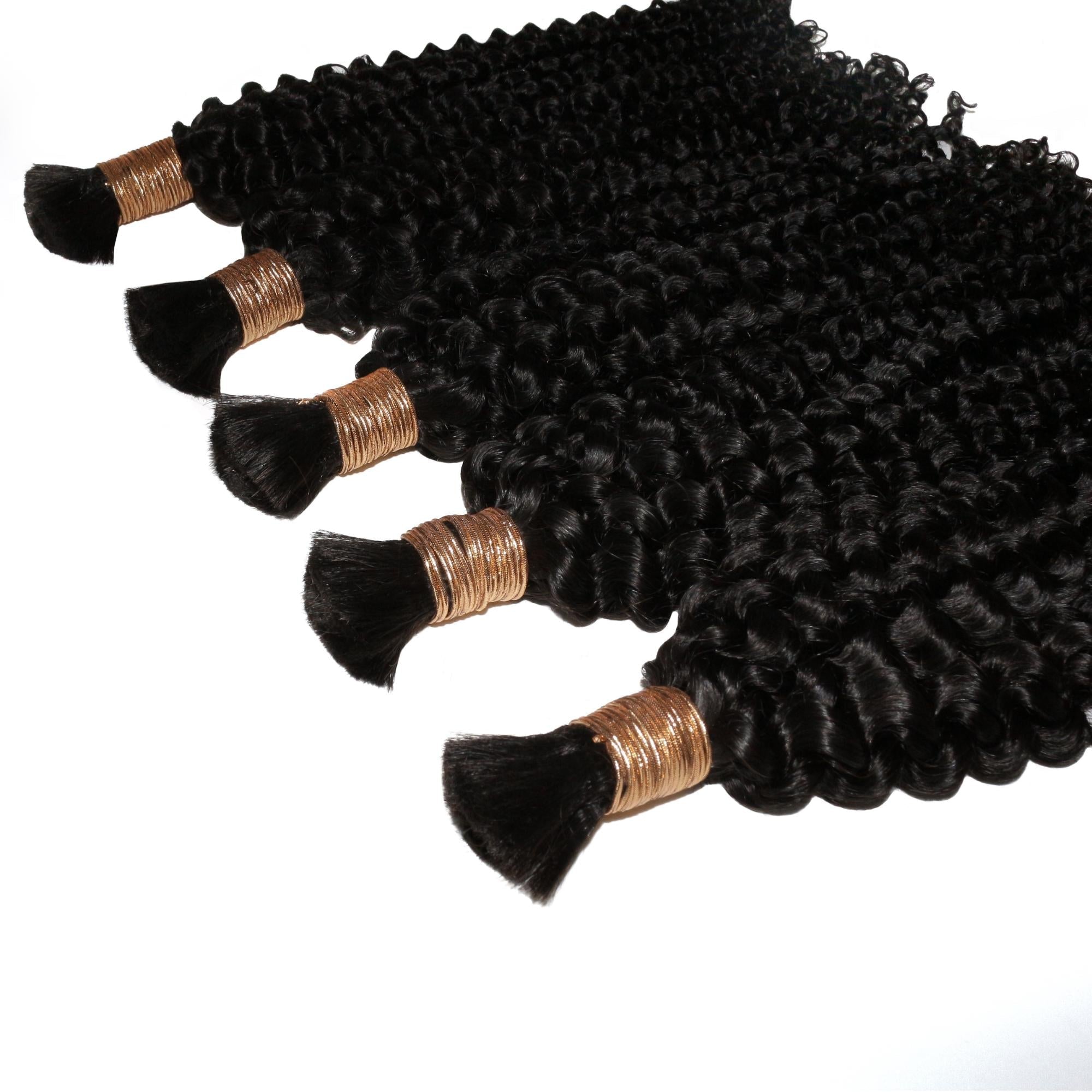 Kinky Curly Bulk 100% Human Braiding Hair - HookedOnBundles Virgin Hair HookedOnBundles Virgin Hair