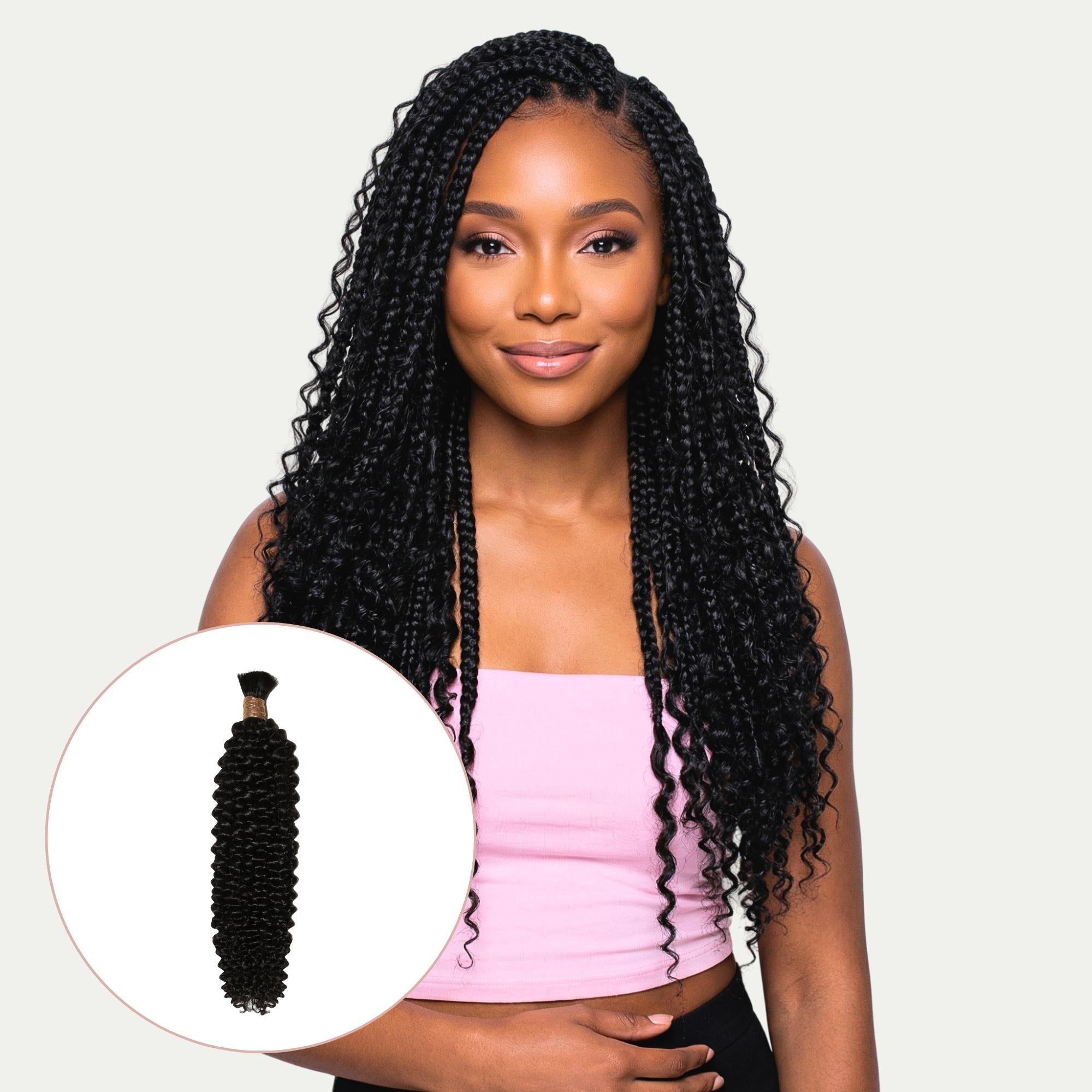 Kinky Curly Bulk 100% Human Braiding Hair - HookedOnBundles Virgin Hair HookedOnBundles Virgin Hair