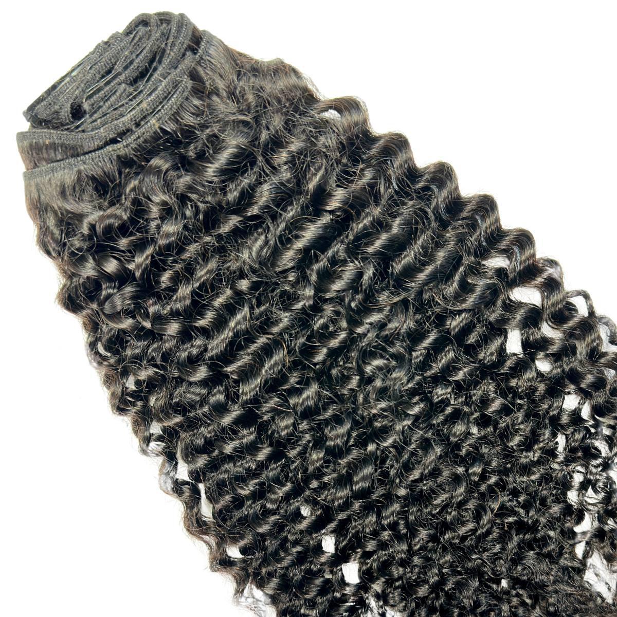 Kinky Curly Clip-In 100% Human Hair Extensions - HookedOnBundles Virgin Hair HookedOnBundles Virgin Hair