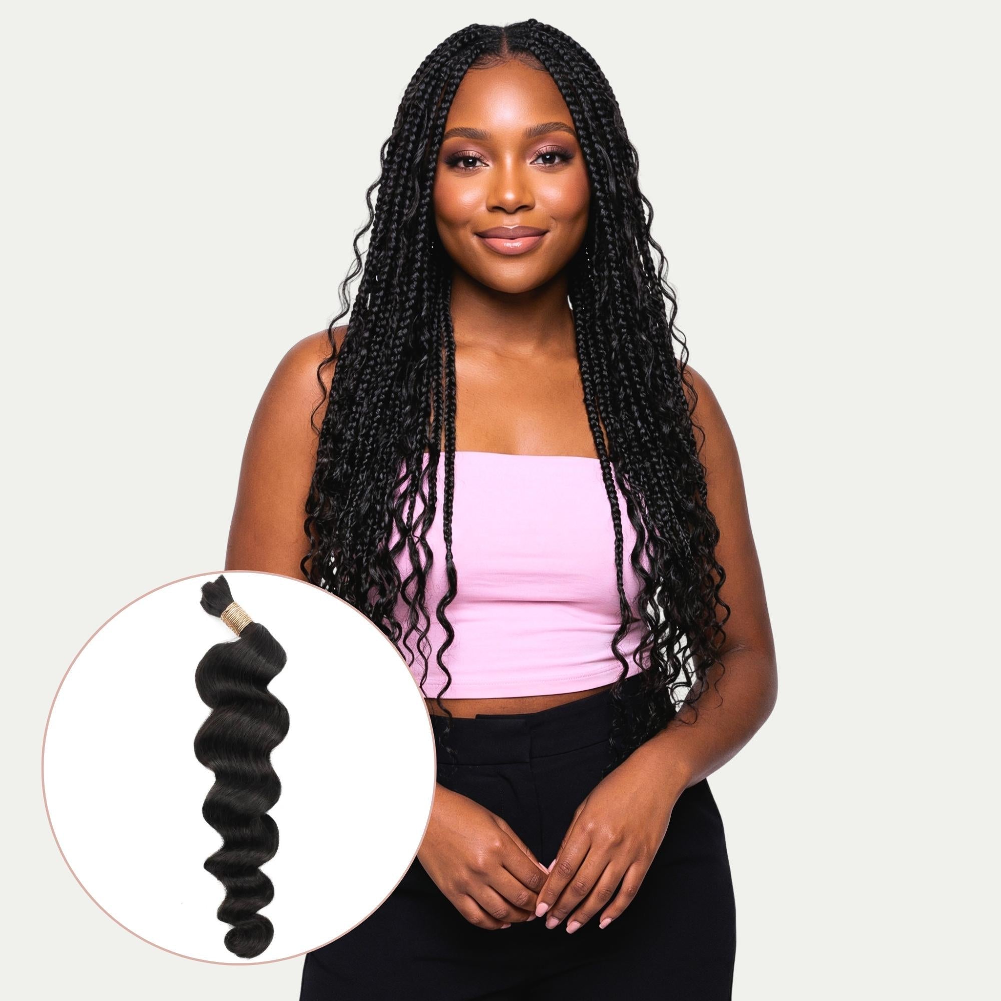 Loose Wave Bulk 100% Human Braiding Hair - HookedOnBundles Virgin Hair HookedOnBundles Virgin Hair