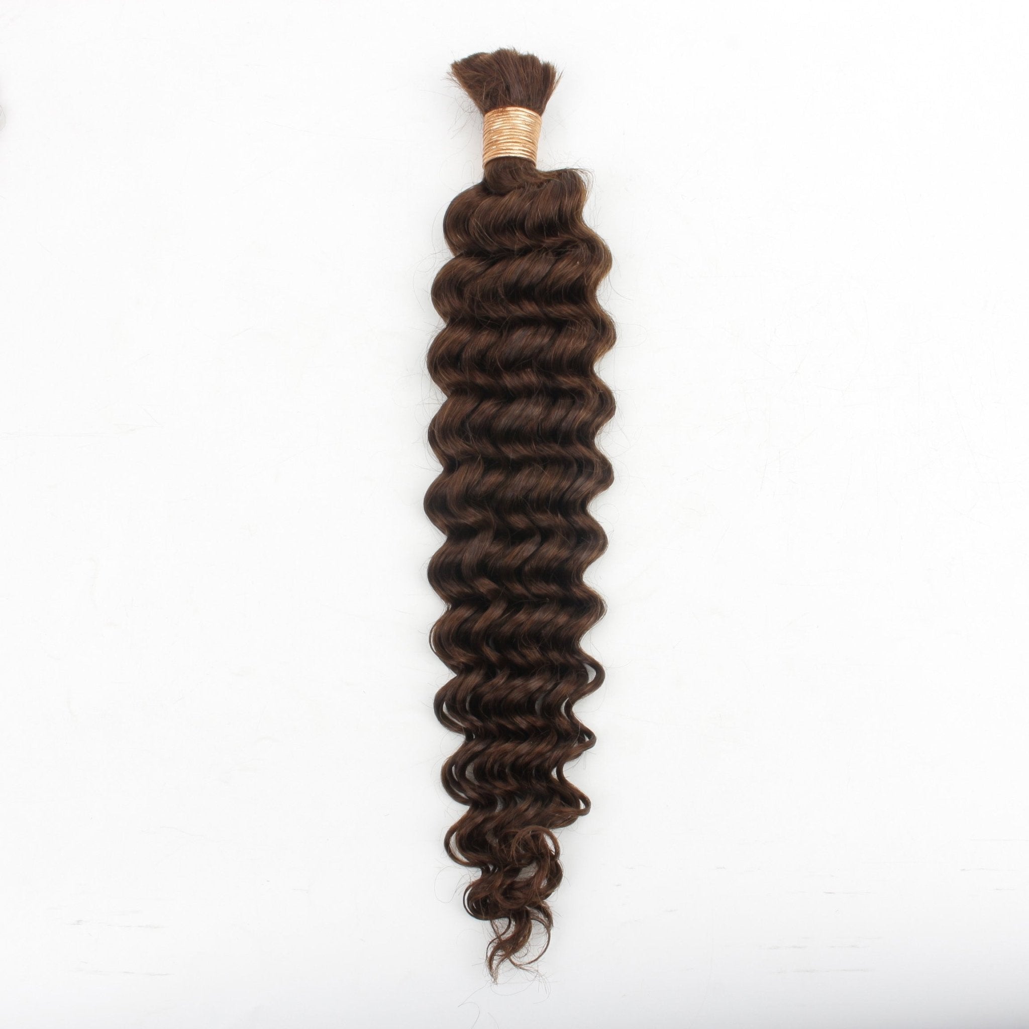 Medium Brown Deep Wave Color 4 Bulk 100% Human Braiding Hair - HookedOnBundles Virgin Hair HookedOnBundles Virgin Hair