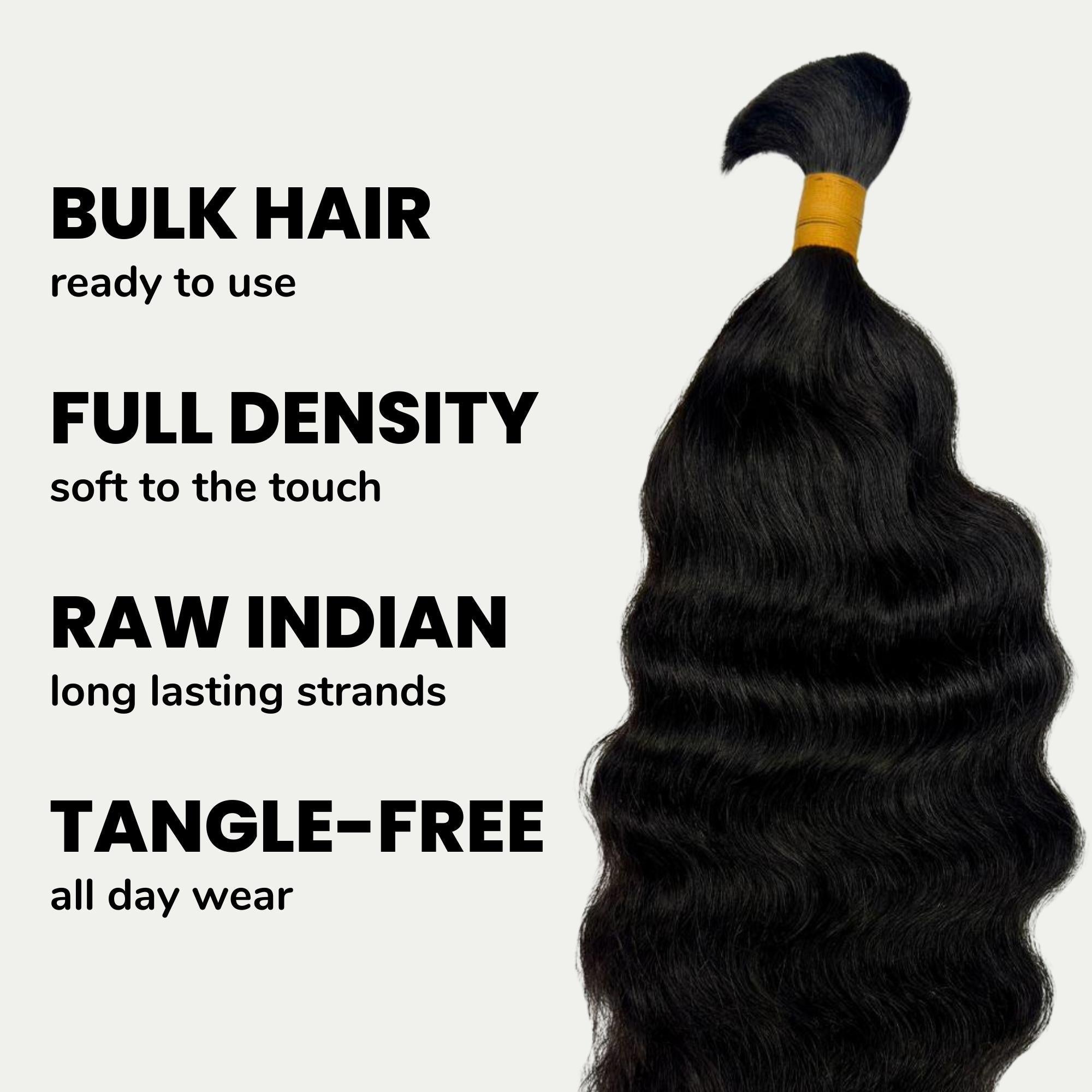 Raw Indian Curly Bulk 100% Human Braiding Hair - HookedOnBundles Virgin Hair HookedOnBundles Virgin Hair