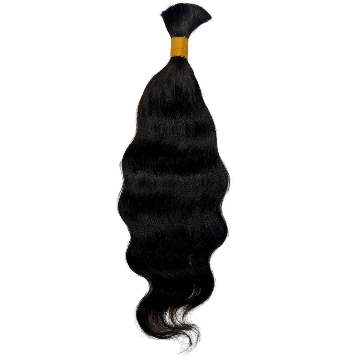 Raw Indian Wavy Bulk 100% Human Braiding Hair - HookedOnBundles Virgin Hair HookedOnBundles Virgin Hair