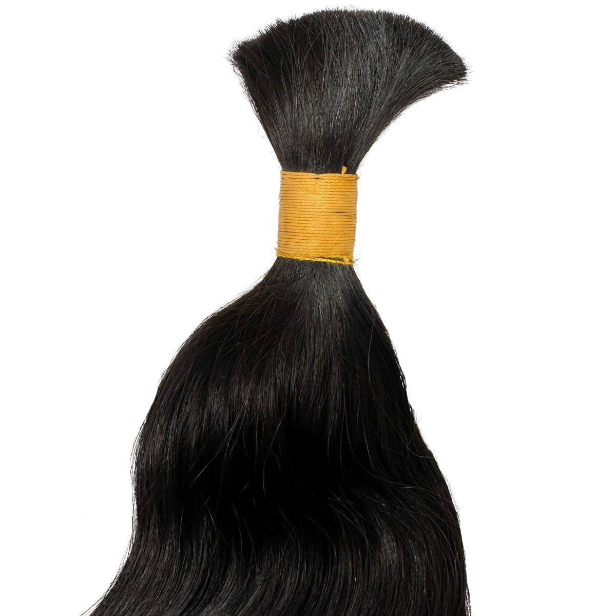 Raw Indian Wavy Bulk 100% Human Braiding Hair - HookedOnBundles Virgin Hair HookedOnBundles Virgin Hair
