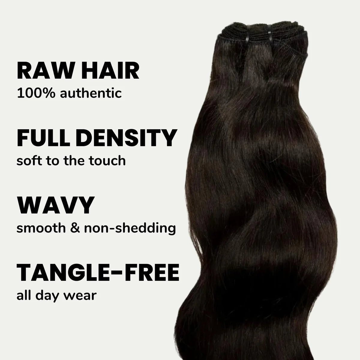 Raw Indian Wavy Human Hair Extensions - HookedOnBundles Virgin Hair HookedOnBundles Virgin Hair