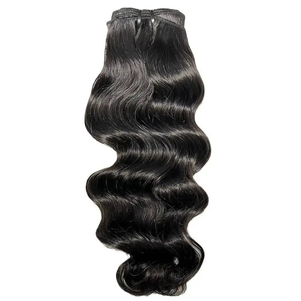 Raw Indian Wavy Human Hair Extensions - HookedOnBundles Virgin Hair
