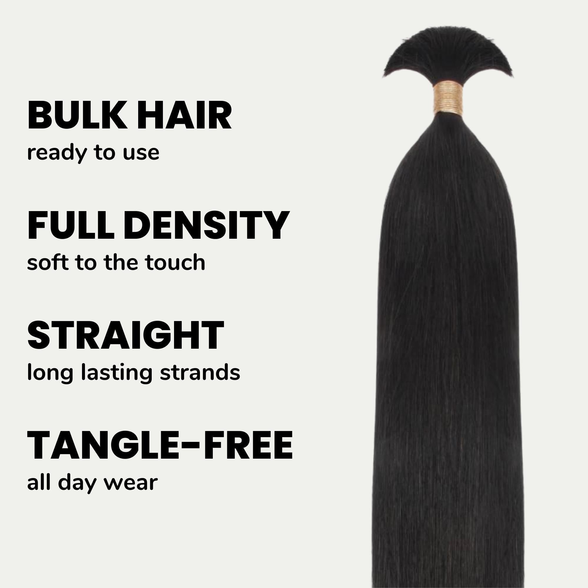 Straight Bulk 100% Human Braiding Hair - HookedOnBundles Virgin Hair HookedOnBundles Virgin Hair